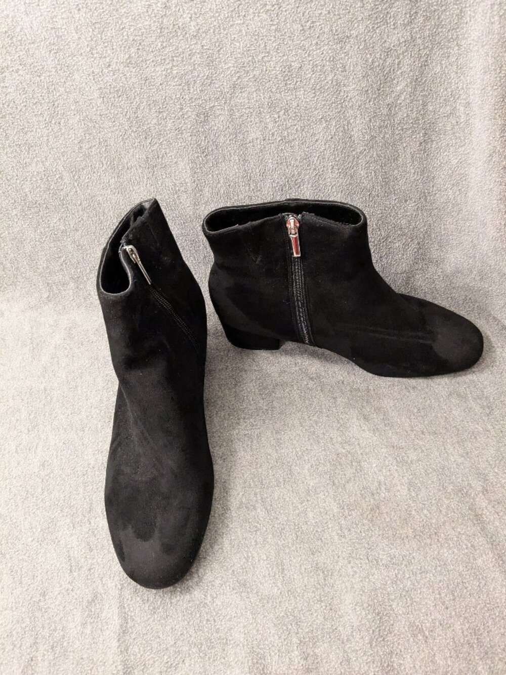 New! Faux Suede Black  Boots Size 10 WW